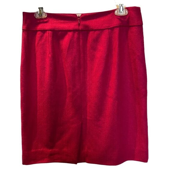 Vintage J Crew Pencil Skirt Size 4 Back Zip, Wool Blend, Fuchsia - Picture 8 of 9